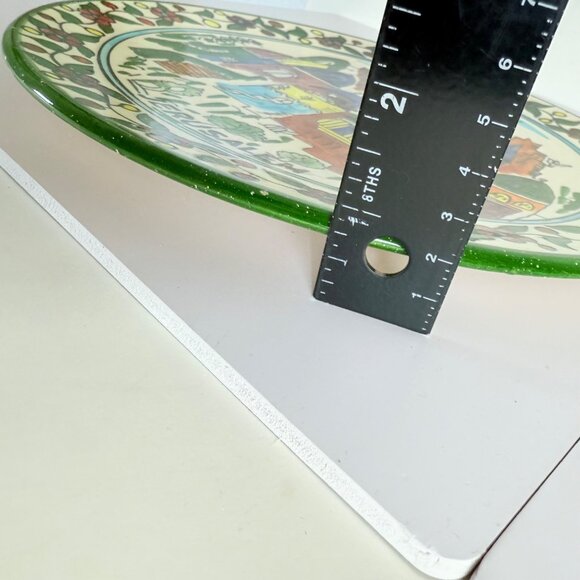 Jerusalem Decorative Art Pottery Plate Hand Painted Holy City VTG Wall Decor - Picture 10 of 11